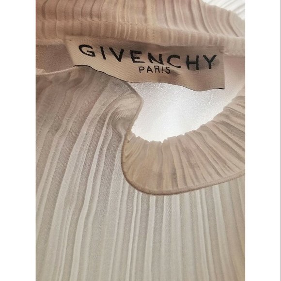 Givenchy Frilled High-Neck Women's White Blouse Size 36 NWOT - Picture 7 of 8
